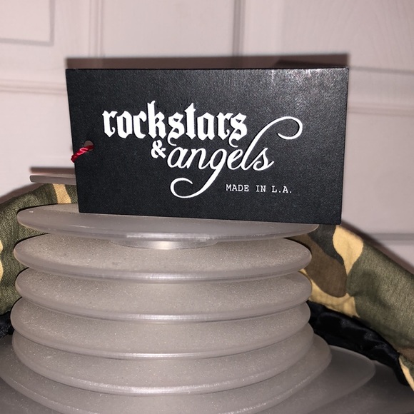 NWT Rockstar & Angels Removable fur hoodie jacket camouflage army - Picture 15 of 16